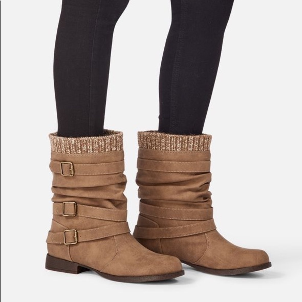 JustFab Nafise Booties in Cognac Size 8